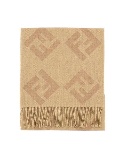 Fendi Natural Winter Scarves for men