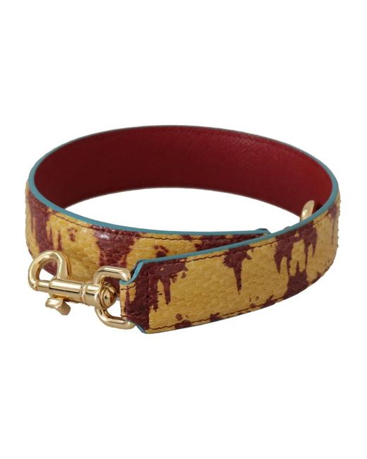 Dolce & Gabbana Red Elegant Ayers Leather Bag Strap