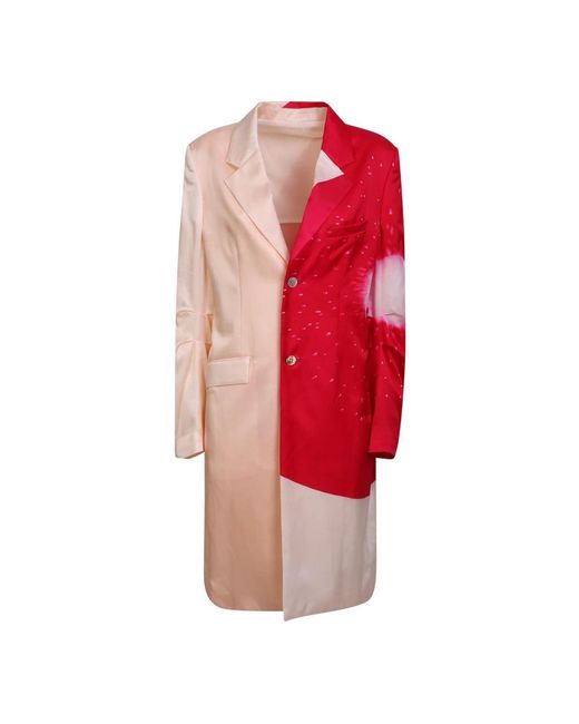 Issey Miyake Red Single-Breasted Coats