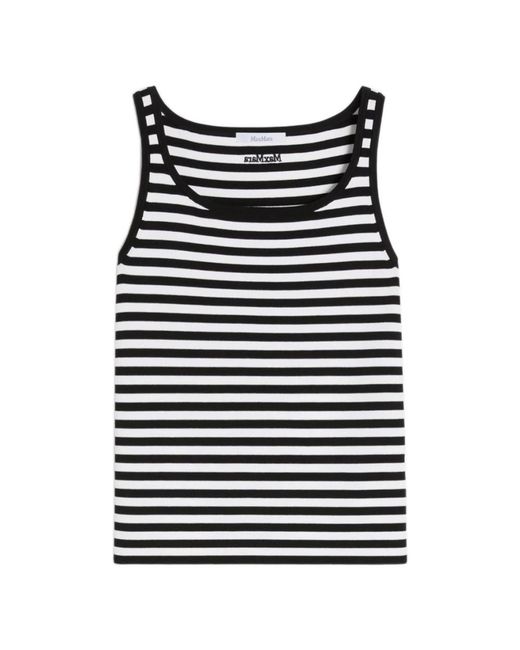 Max Mara Black Sleeveless Tops