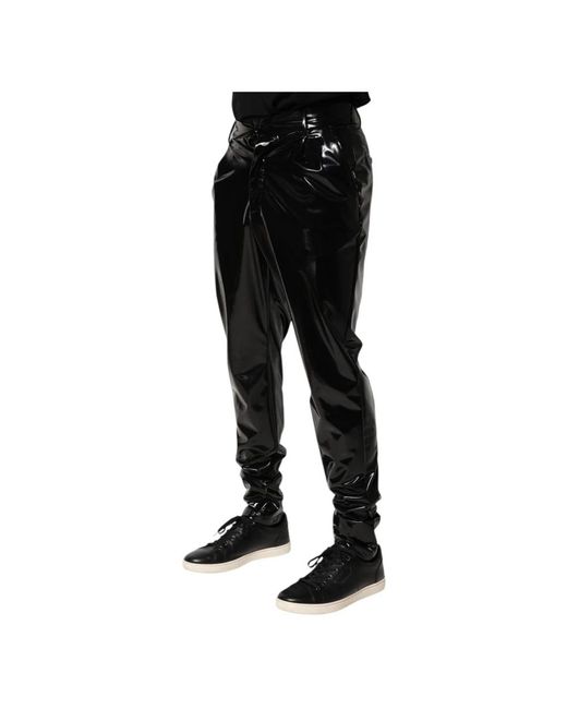 Dolce & Gabbana Black Slim-Fit Trousers for men