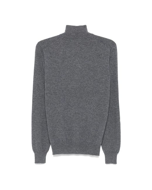 Barba Napoli Gray Cashmere Knitwear for men