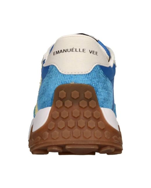 Emanuélle Vee Blue Sneakers Aus Leder Und Wildleder