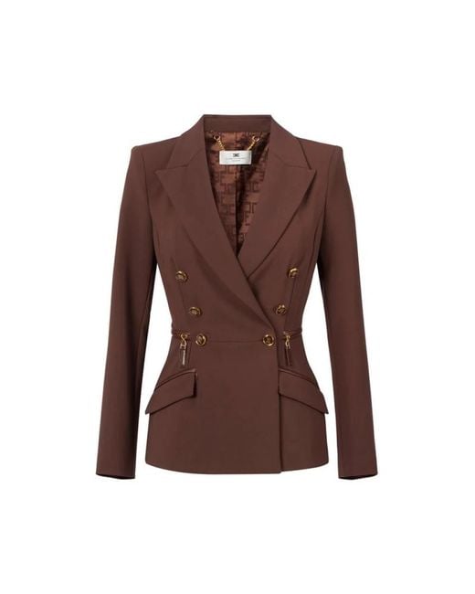 Elisabetta Franchi Brown Blazers