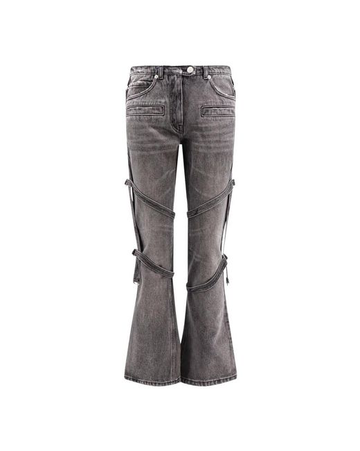 Courreges Jeans ,Grijs ,Katoen Flared Jeans in het Gray