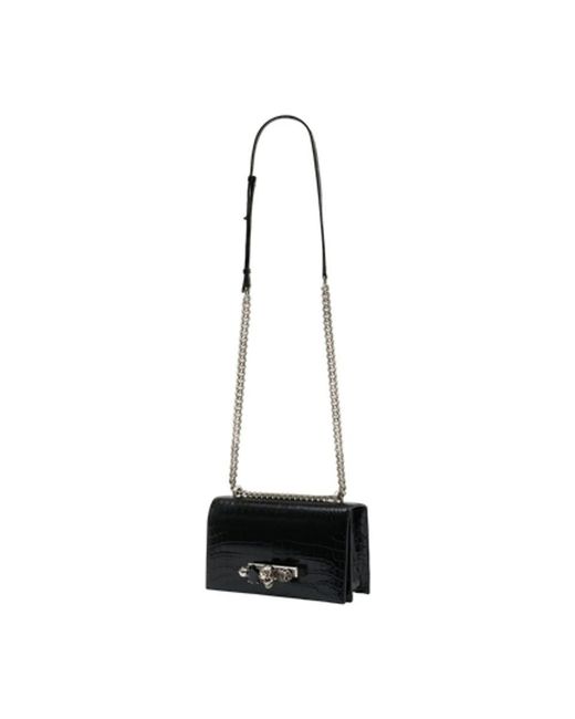 McQueen Black Cross Body Bags