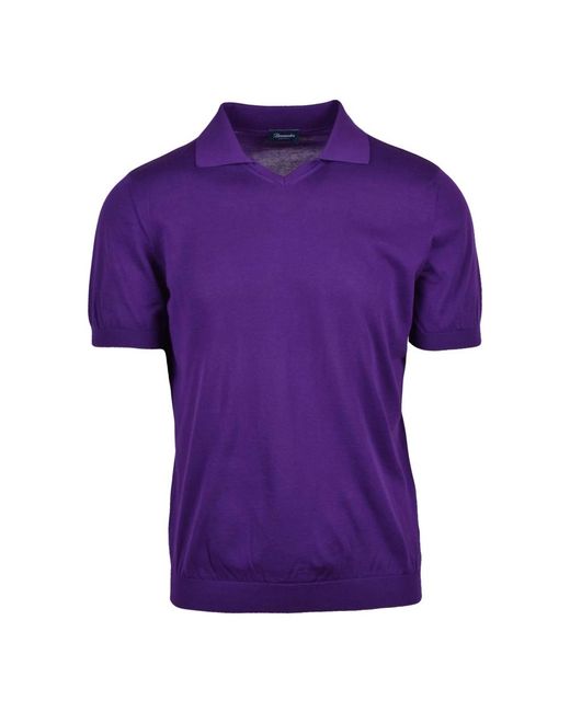 Drumohr Purple Polo Shirts for men