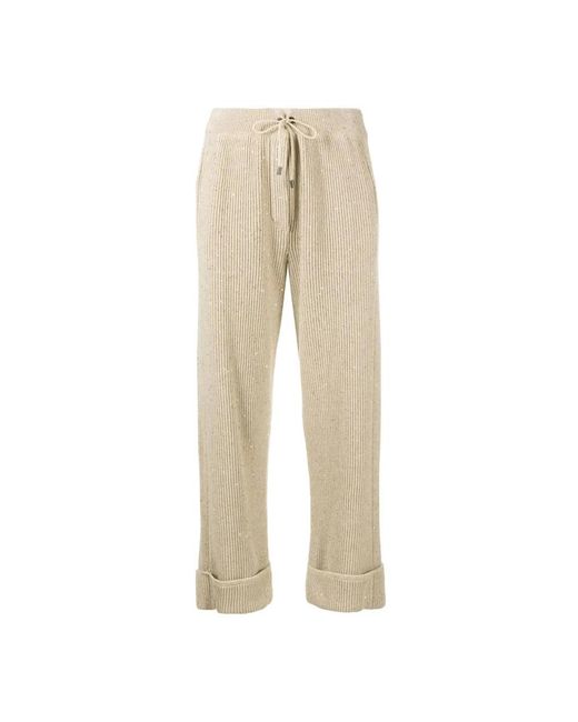 Pantalones taupe para mujer Brunello Cucinelli de color Natural