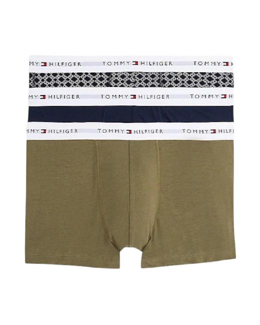 Tommy Hilfiger Ondergoed ,Veelkleurig ,Katoen Boxer Trunk Set in het Green voor heren