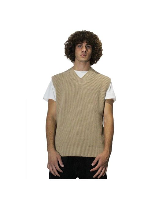hinnominate Herren Ärmellose Wollmischung Pullover in Brown für Herren