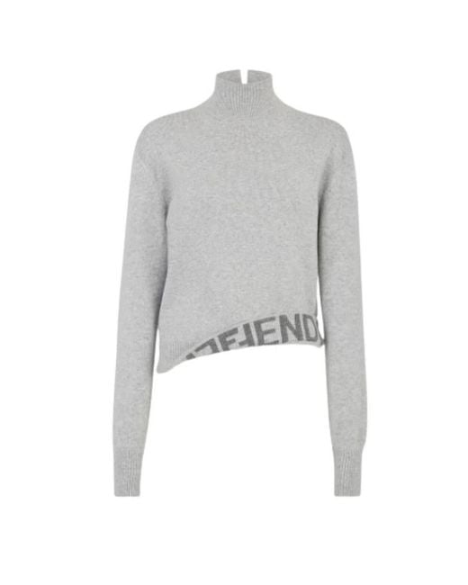 Fendi Gray Turtlenecks