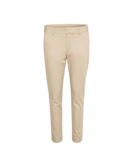 Kaffe Natural Slim-Fit Trousers
