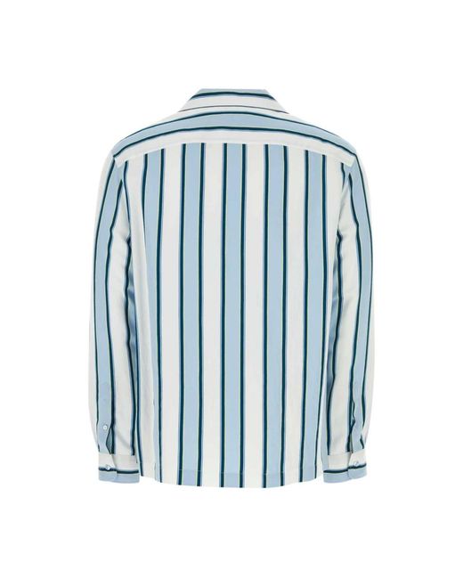 Etro Overhemden ,Blauw ,Geborduurde Blouse Van Viscosemix in het Blue voor heren