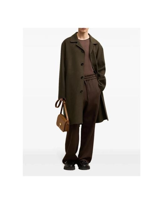 Single-Breasted Coats AMI de hombre de color Green