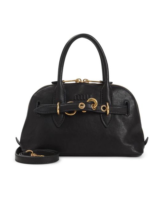 Handbags Miu Miu de color Black