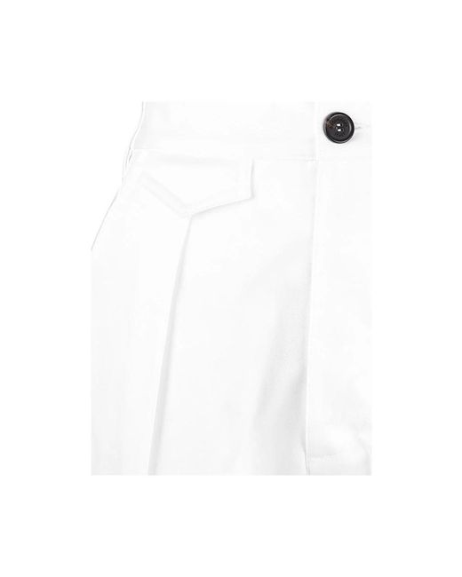 DSquared² White Straight Trousers