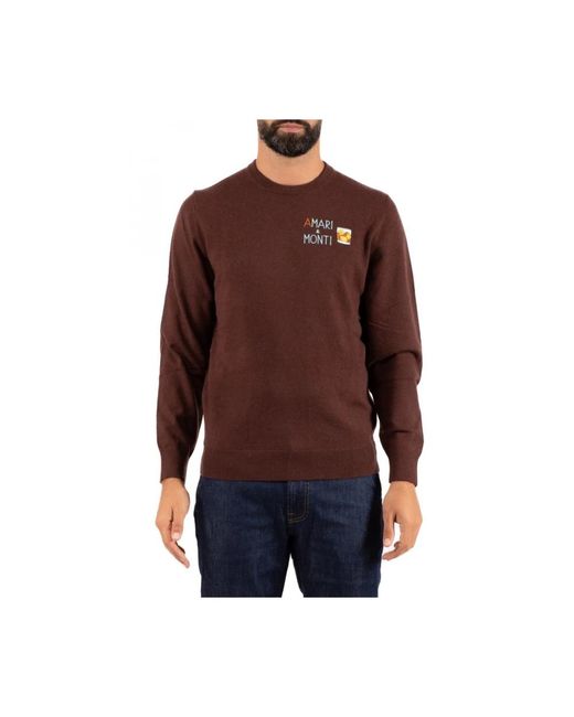 Mc2 Saint Barth Purple Round-Neck Knitwear for men