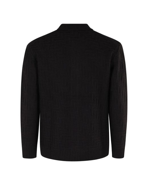 Paolo Pecora Weiße Cardigan Strickjacke Mit Knopfverschluss in Black für Herren