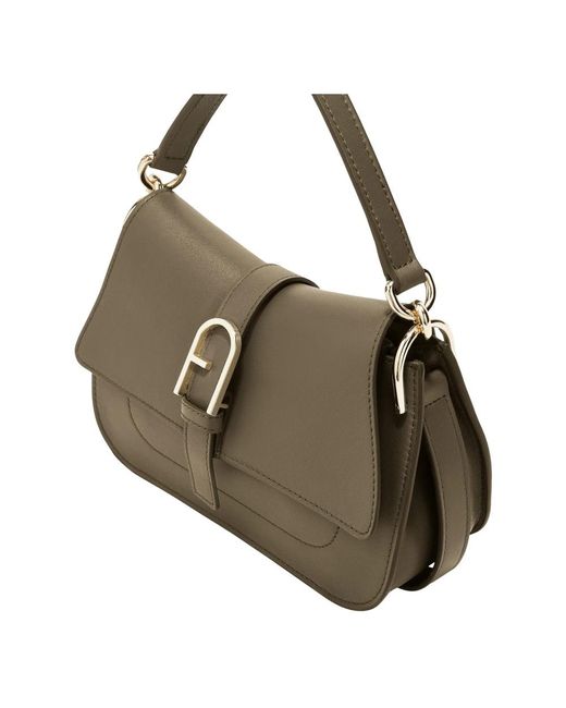 Furla Green Handbags,flow mini tasche mit bogenverschluss