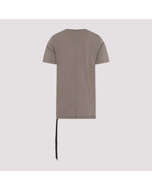 Rick Owens Gray Dust Level T-Shirt With Unique Side Strap for men