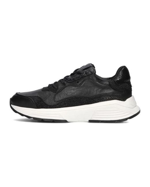 Xsensible Black Regenbogen Damen Sneakers Schwarz Leder