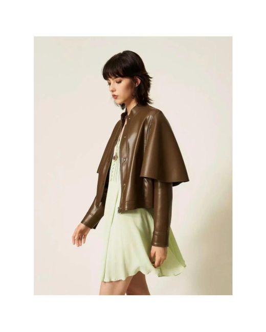 Twinset Brown Ponchos