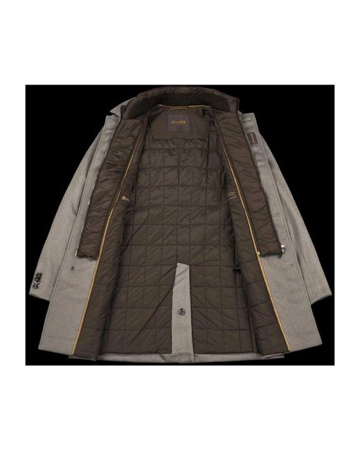 Single-Breasted Coats Moorer de hombre de color Gray