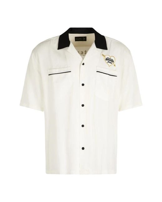 Local Authority White Short Sleeve Shirts for men