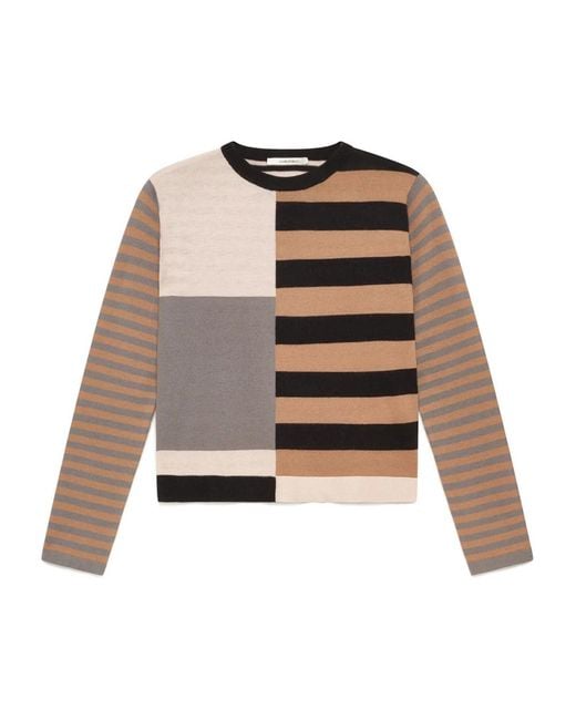 Maliparmi Rhythm Block Knit in het Brown