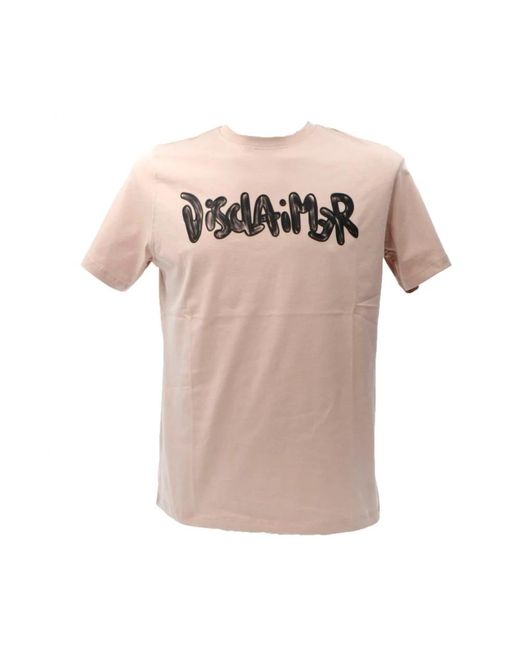 Casual t-shirt a manica corta di DISCLAIMER in Pink da Uomo