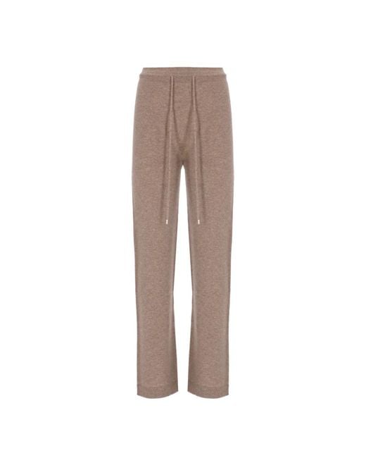 Straight Trousers Vanisé de color Gray