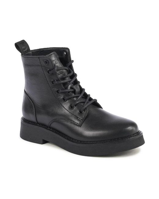 Tommy Hilfiger Black Lace-Up Boots