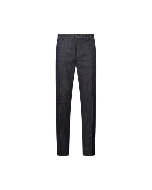 Canali Blue Straight Fit Jeans for men