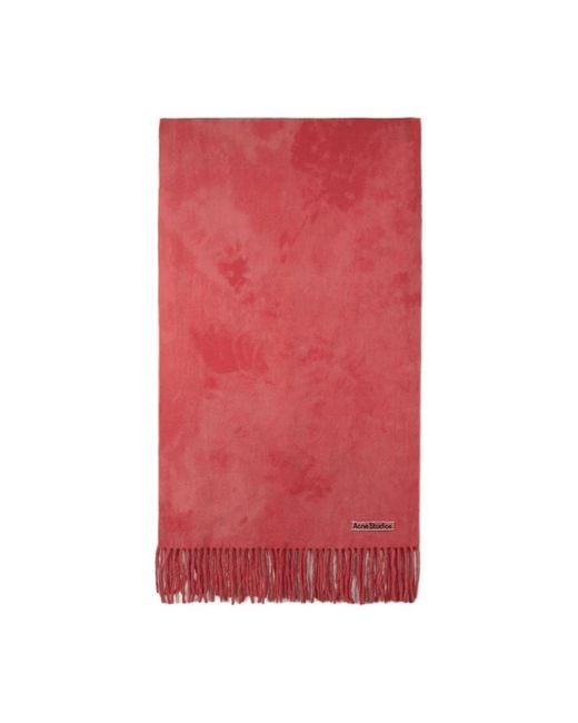 Acne Red Canada Tie Dye Scarf