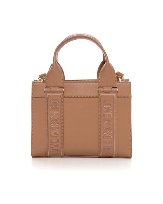 Love Moschino Brown Stilvolle handtasche mit verstellbarem riemen,stilvolle handtasche mit verstellbarem riemen