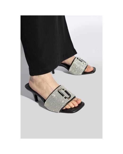 Marc Jacobs Gray Heeled Mules
