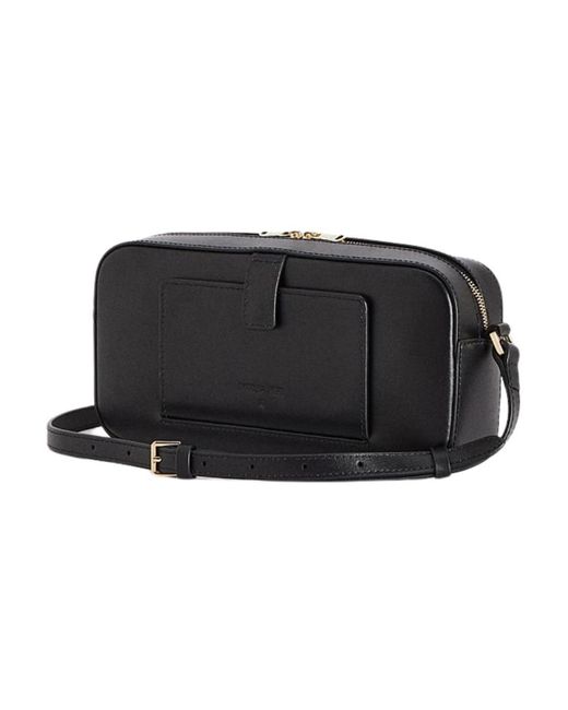 Patrizia Pepe Black Schwarze Schultertasche Aus Leder