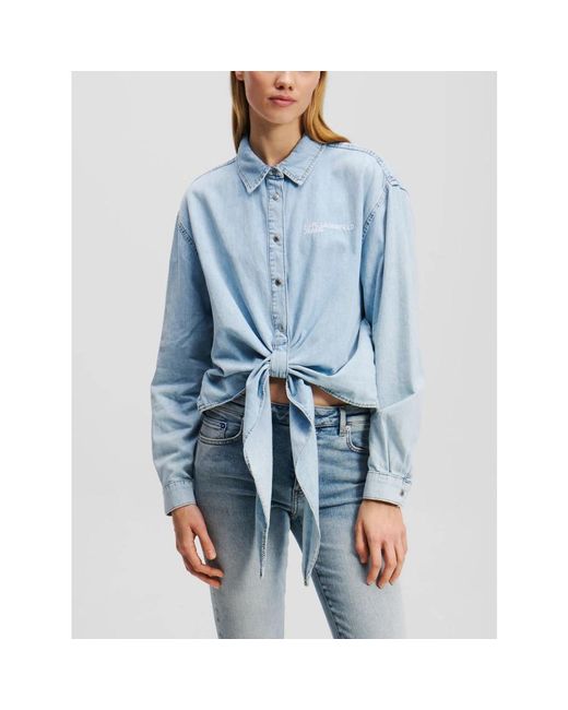 Karl Lagerfeld Blue Shirts
