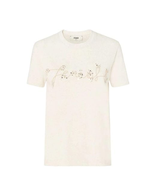 Fendi White T-Shirts