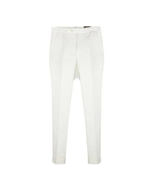 Incotex White Suit Trousers for men