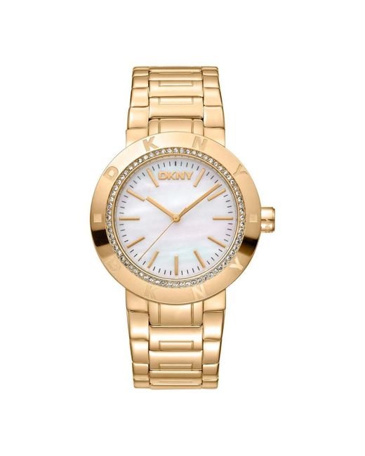 DKNY Metallic Elegante Stahlarmband Analoguhr
