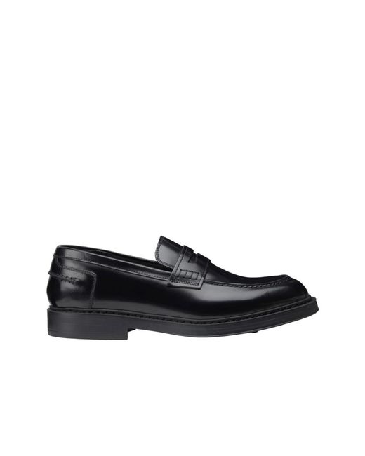 Doucal's Schoenen ,Zwart ,Leer Penny Loafer in het Black voor heren