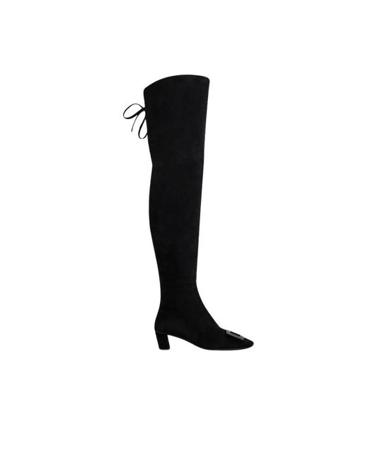 Roger Vivier Black Over-The-Knee Boots