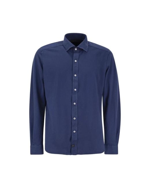Fay Blue Casual Shirts for men
