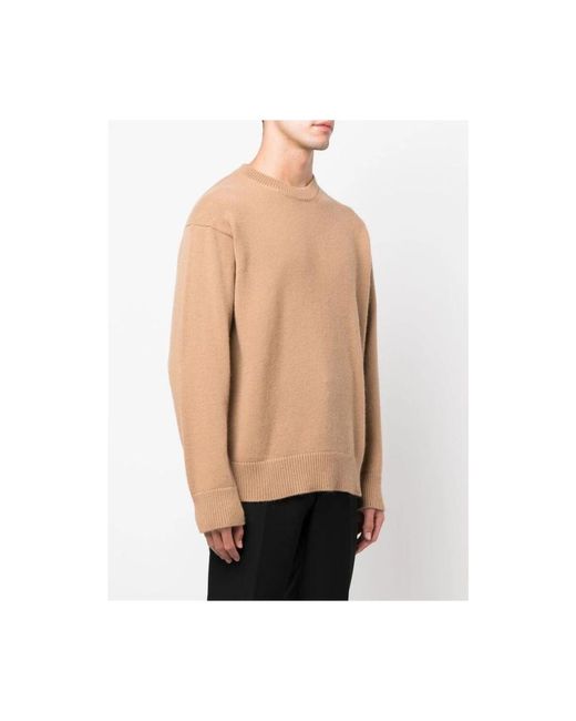 Laneus Kamelbrauner strickpullover in Natural für Herren