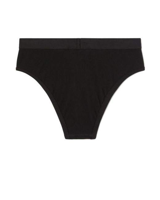 Palm Angels Ondergoed ,Zwart ,Logo High Waist Ondergoed in het Black