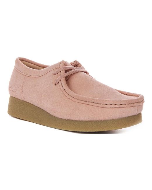 Clarks Pink Laced Shoes