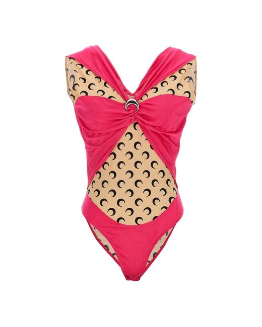 MARINE SERRE One-Piece in het Pink