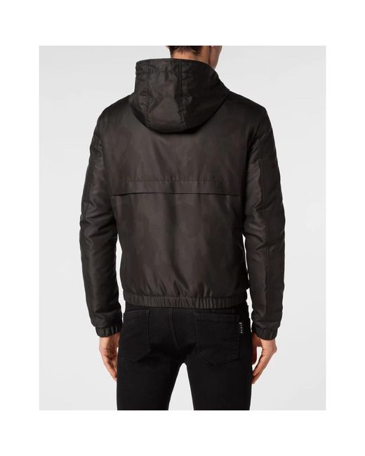 Philipp Plein Black Light Jackets for men