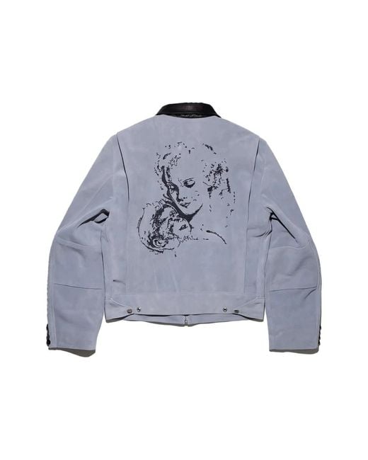 Enfants Riches Deprimes Blue Leather Jackets for men